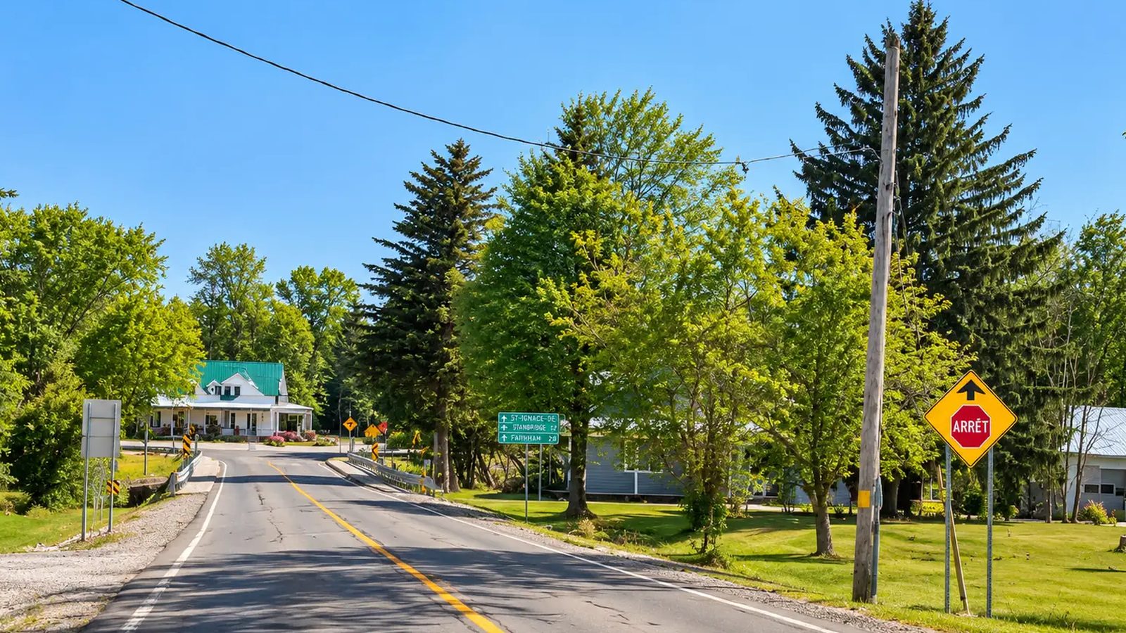 Saint-Édouard en images : un coin de la ville (Montérégie)