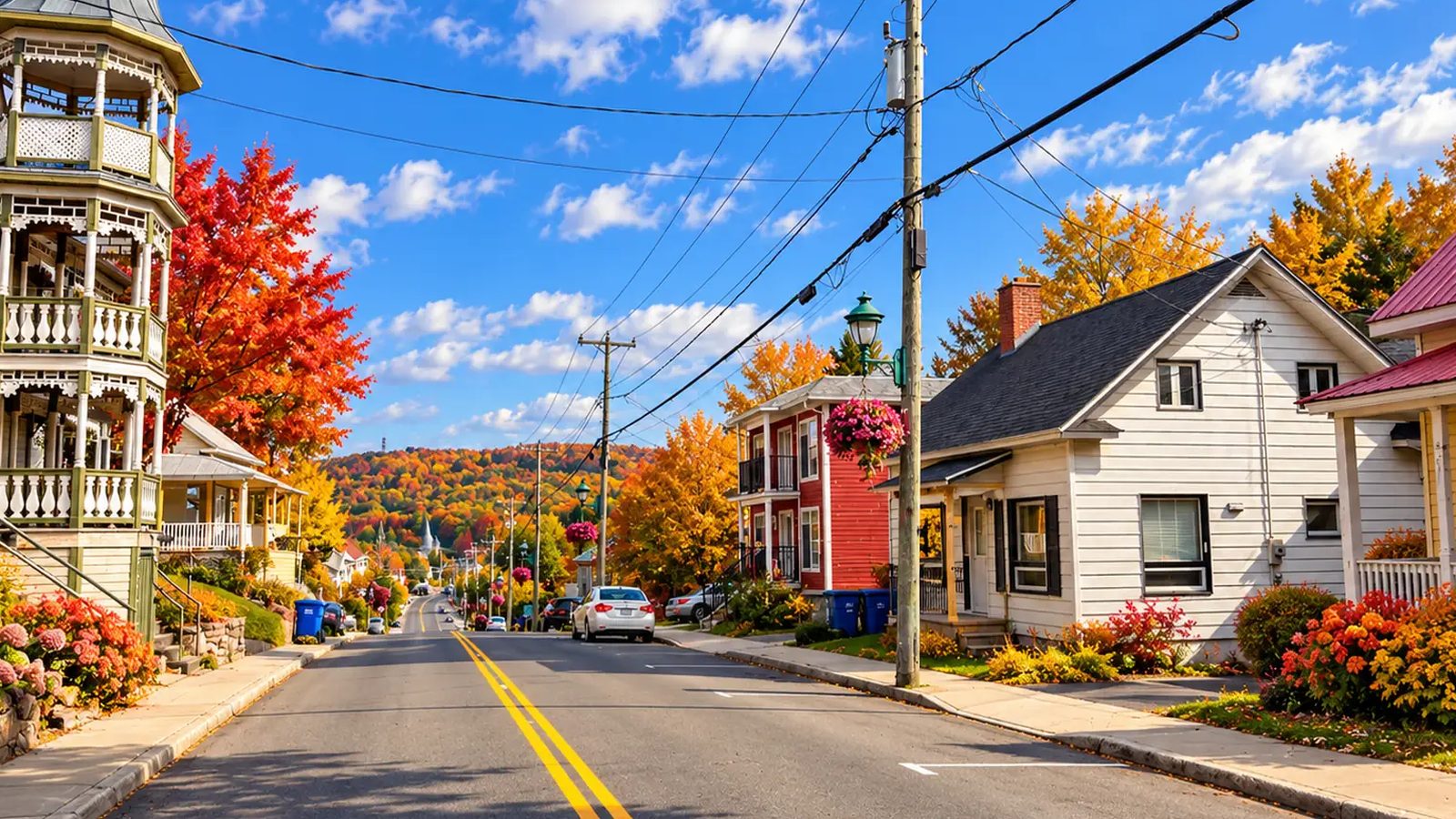 Saint-Jean-de-Matha en images : un coin de la ville (Lanaudière)